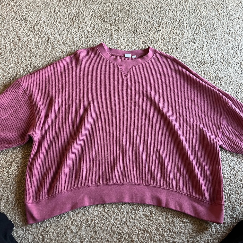 GAP Size 2XL Women’s Waffle Long Sleeve Shirt - Picture 4 of 10